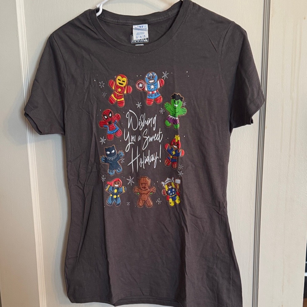 Marvel Kids Black Holiday Superhero T-Shirt